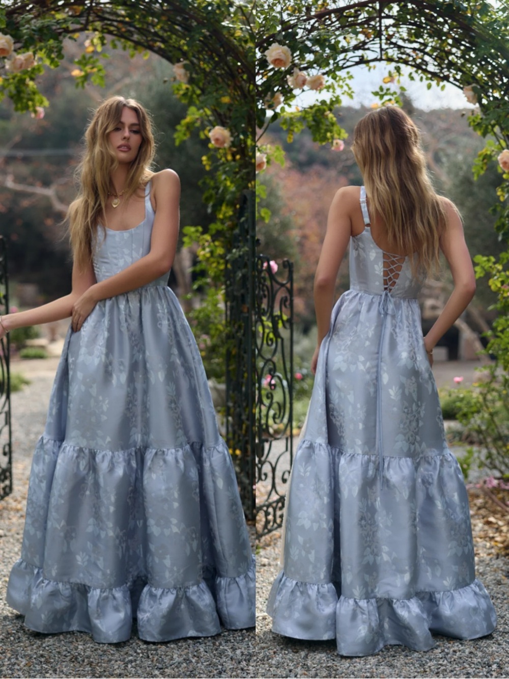 V. Chapman The Avery Dress in Icelandic Blue Baroque Floral Size 2 NEW! With tag